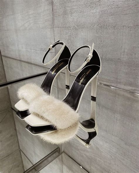 ysl fur heels